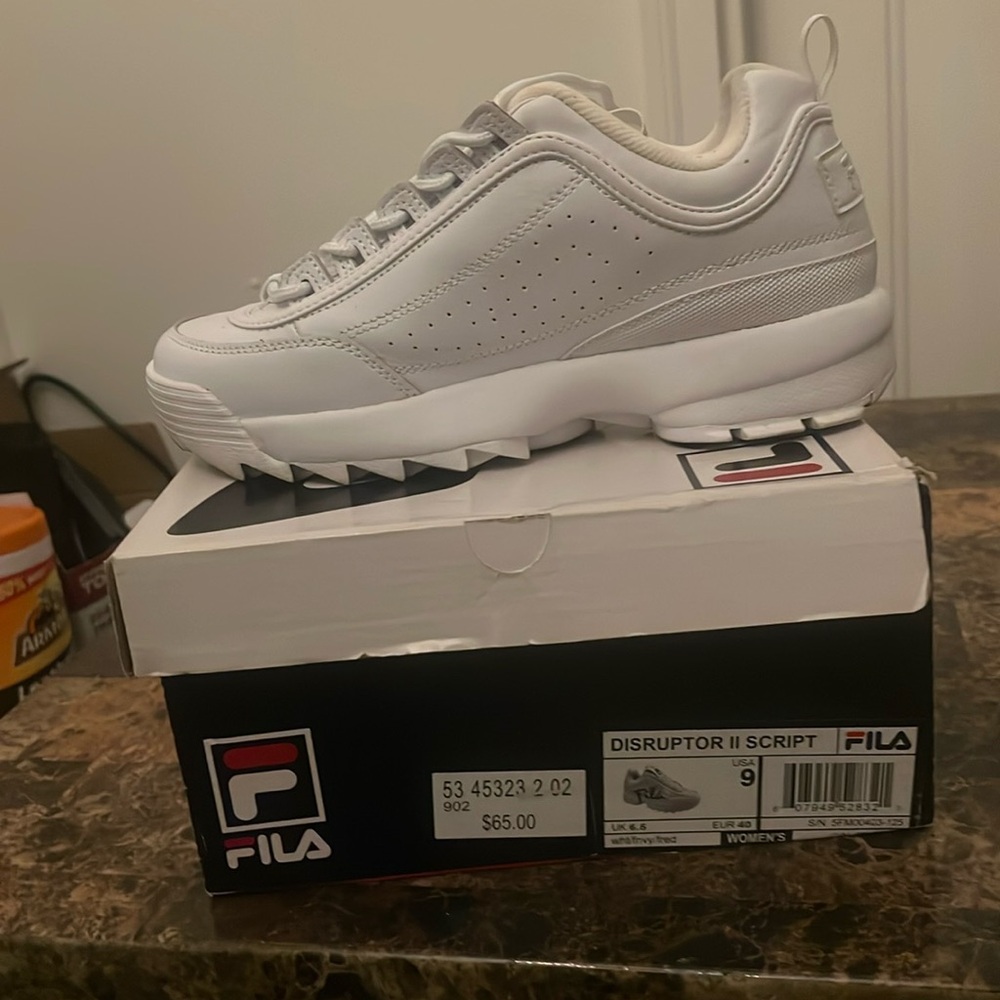 White Filas - worn 1-2 times , they hurt my feet.